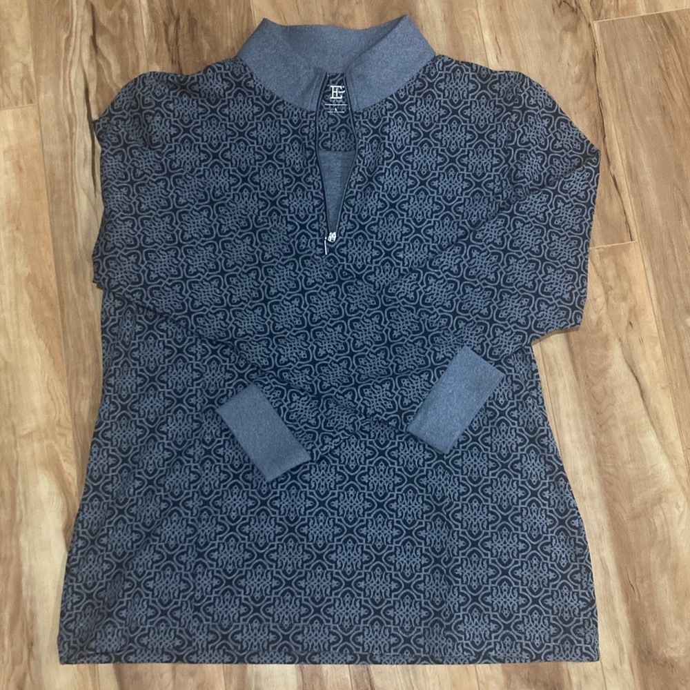 EP Pro Gray Patterned Long Sleeve Top